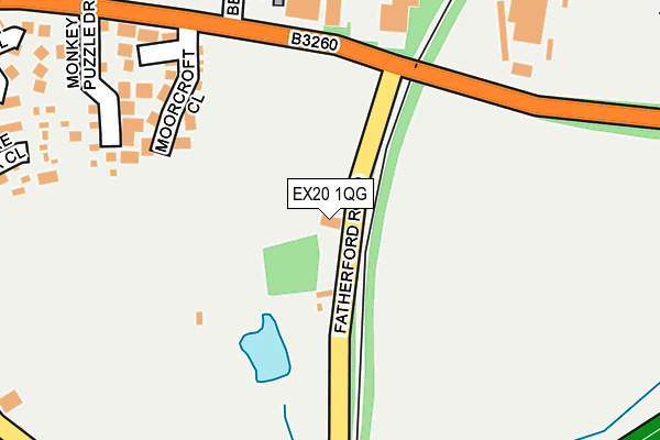 EX20 1QG map - OS OpenMap – Local (Ordnance Survey)