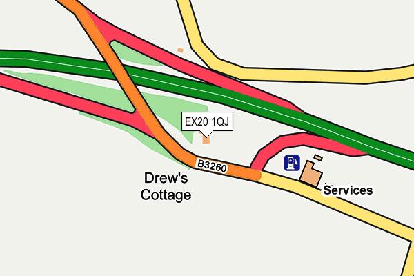 EX20 1QJ map - OS OpenMap – Local (Ordnance Survey)