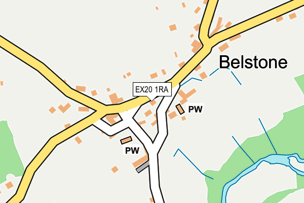 EX20 1RA map - OS OpenMap – Local (Ordnance Survey)