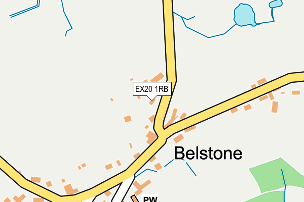 EX20 1RB map - OS OpenMap – Local (Ordnance Survey)