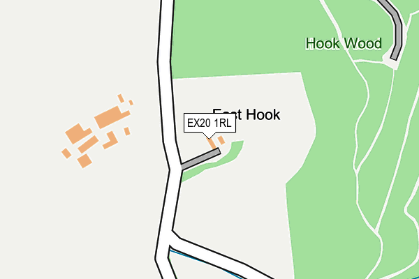 EX20 1RL map - OS OpenMap – Local (Ordnance Survey)