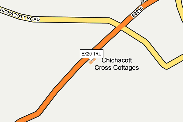 EX20 1RU map - OS OpenMap – Local (Ordnance Survey)