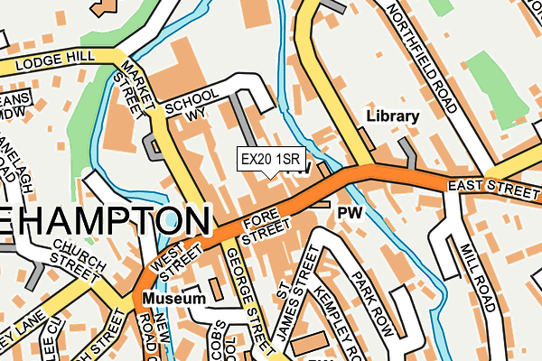 EX20 1SR map - OS OpenMap – Local (Ordnance Survey)