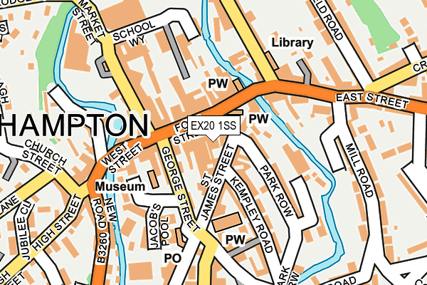 EX20 1SS map - OS OpenMap – Local (Ordnance Survey)