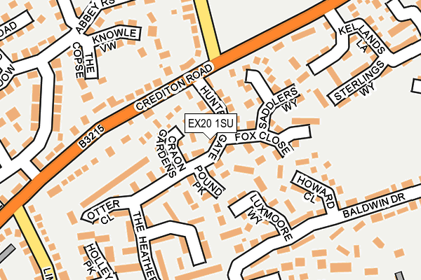 EX20 1SU map - OS OpenMap – Local (Ordnance Survey)