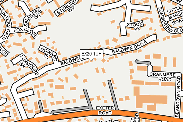 EX20 1UH map - OS OpenMap – Local (Ordnance Survey)