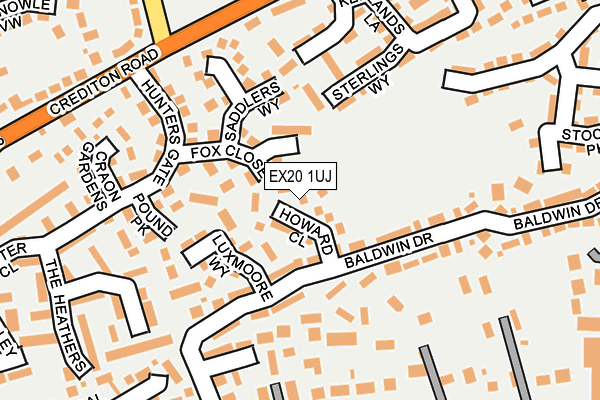 EX20 1UJ map - OS OpenMap – Local (Ordnance Survey)