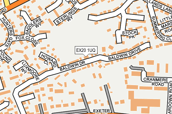 EX20 1UQ map - OS OpenMap – Local (Ordnance Survey)