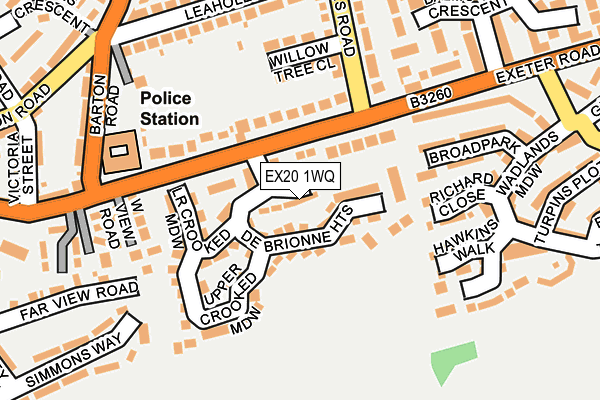 EX20 1WQ map - OS OpenMap – Local (Ordnance Survey)