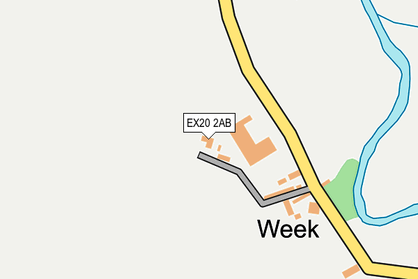 EX20 2AB map - OS OpenMap – Local (Ordnance Survey)