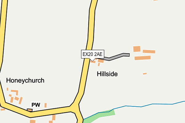 EX20 2AE map - OS OpenMap – Local (Ordnance Survey)