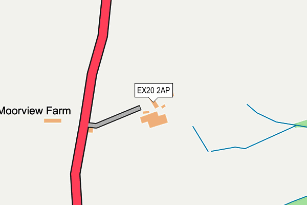 EX20 2AP map - OS OpenMap – Local (Ordnance Survey)