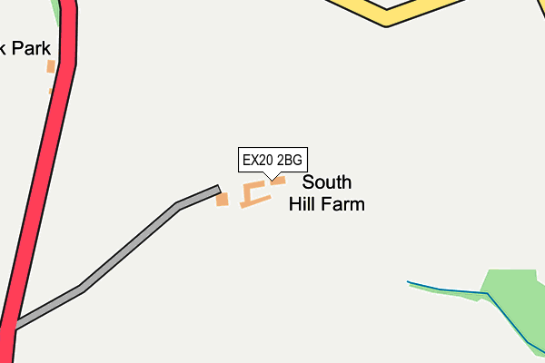 EX20 2BG map - OS OpenMap – Local (Ordnance Survey)
