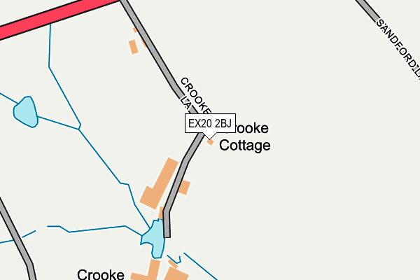 EX20 2BJ map - OS OpenMap – Local (Ordnance Survey)