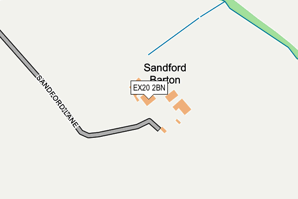 EX20 2BN map - OS OpenMap – Local (Ordnance Survey)