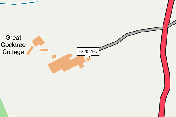 EX20 2BQ map - OS OpenMap – Local (Ordnance Survey)