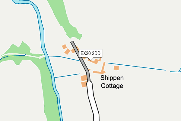 EX20 2DD map - OS OpenMap – Local (Ordnance Survey)