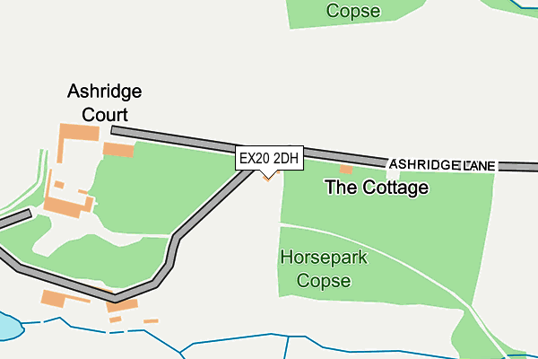 EX20 2DH map - OS OpenMap – Local (Ordnance Survey)