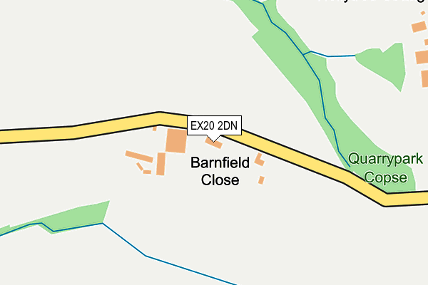 EX20 2DN map - OS OpenMap – Local (Ordnance Survey)