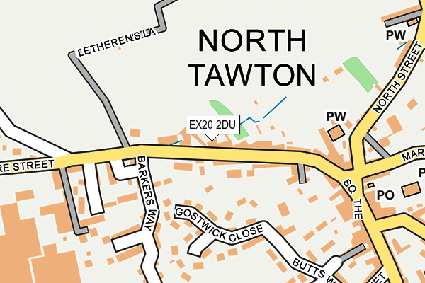 EX20 2DU map - OS OpenMap – Local (Ordnance Survey)