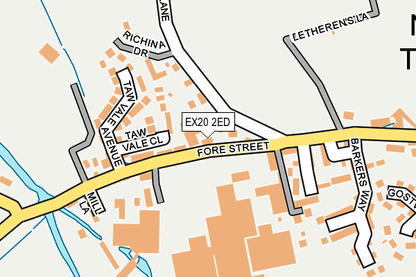 EX20 2ED map - OS OpenMap – Local (Ordnance Survey)