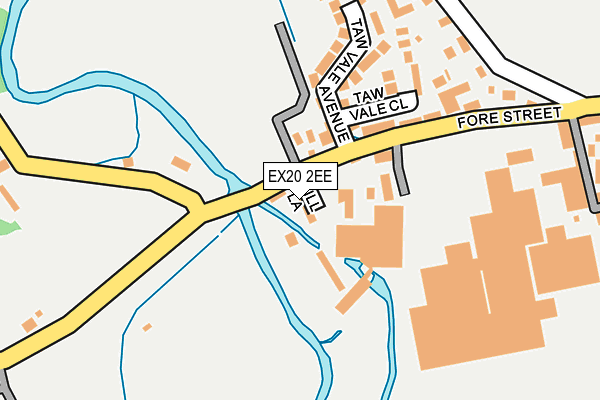 EX20 2EE map - OS OpenMap – Local (Ordnance Survey)