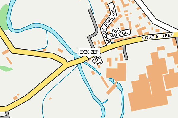 EX20 2EF map - OS OpenMap – Local (Ordnance Survey)
