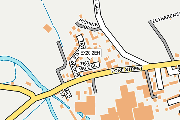 EX20 2EH map - OS OpenMap – Local (Ordnance Survey)