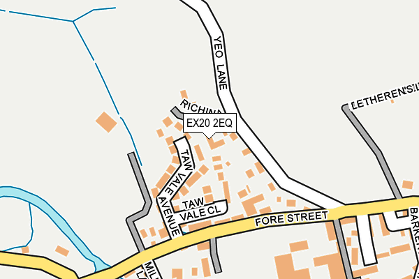 EX20 2EQ map - OS OpenMap – Local (Ordnance Survey)