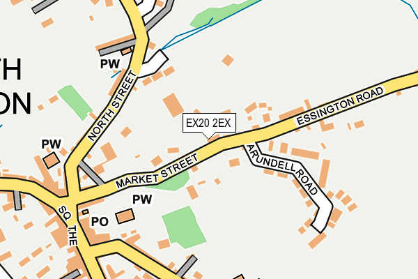 EX20 2EX map - OS OpenMap – Local (Ordnance Survey)