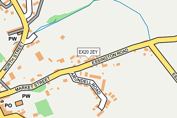 EX20 2EY map - OS OpenMap – Local (Ordnance Survey)