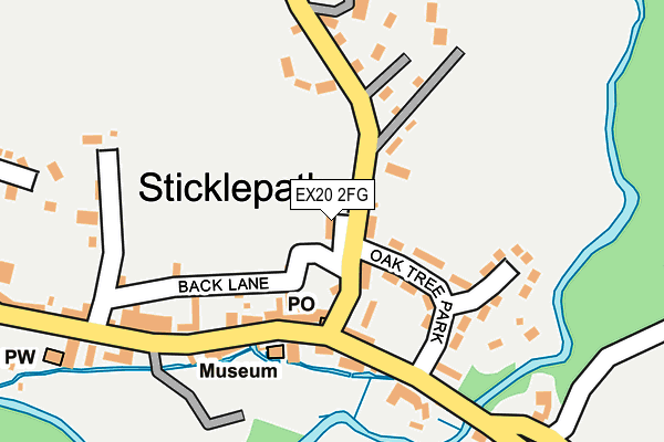 EX20 2FG map - OS OpenMap – Local (Ordnance Survey)