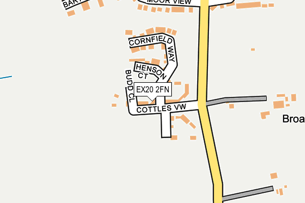 EX20 2FN map - OS OpenMap – Local (Ordnance Survey)