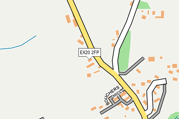 EX20 2FP map - OS OpenMap – Local (Ordnance Survey)