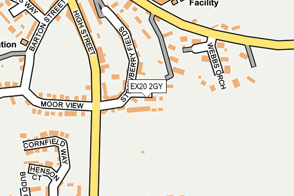 EX20 2GY map - OS OpenMap – Local (Ordnance Survey)