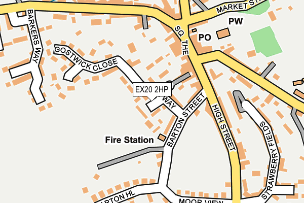 EX20 2HP map - OS OpenMap – Local (Ordnance Survey)