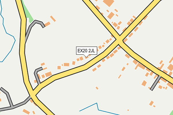 EX20 2JL map - OS OpenMap – Local (Ordnance Survey)