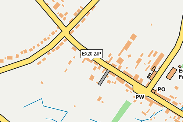 EX20 2JP map - OS OpenMap – Local (Ordnance Survey)