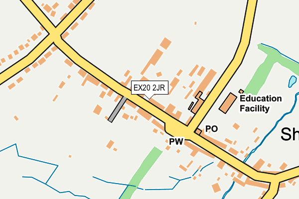 EX20 2JR map - OS OpenMap – Local (Ordnance Survey)