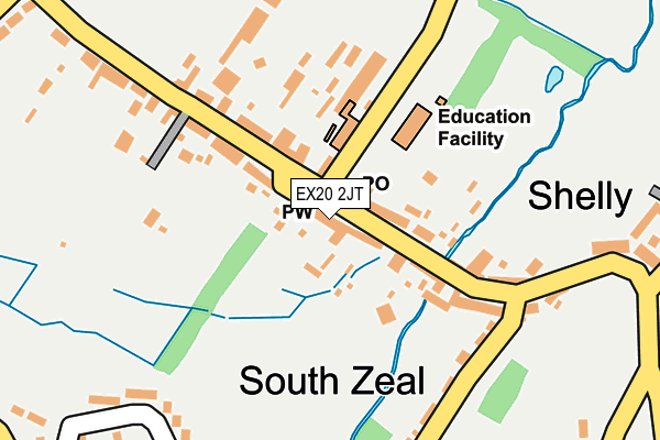 EX20 2JT map - OS OpenMap – Local (Ordnance Survey)