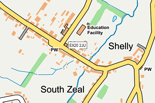 EX20 2JU map - OS OpenMap – Local (Ordnance Survey)