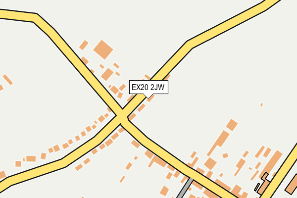 EX20 2JW map - OS OpenMap – Local (Ordnance Survey)