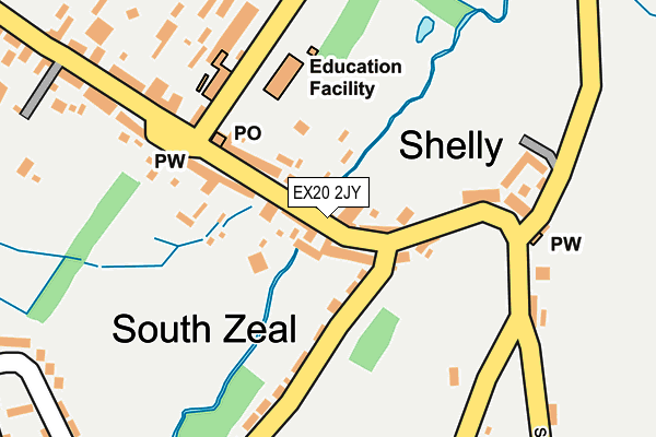 EX20 2JY map - OS OpenMap – Local (Ordnance Survey)