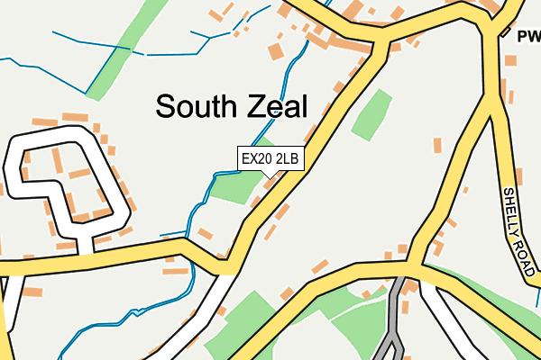 EX20 2LB map - OS OpenMap – Local (Ordnance Survey)