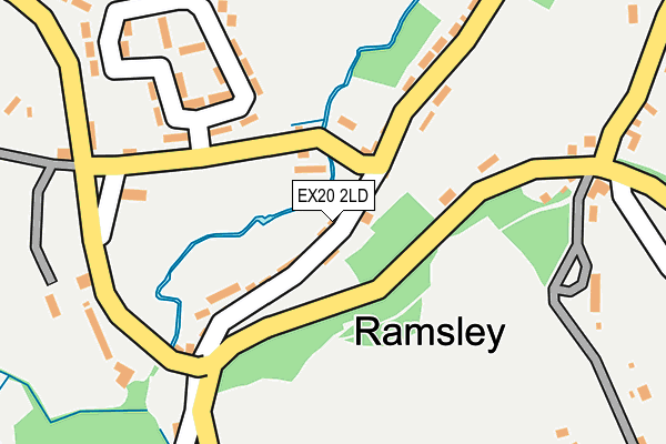 EX20 2LD map - OS OpenMap – Local (Ordnance Survey)