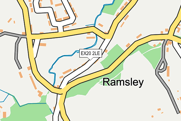 EX20 2LE map - OS OpenMap – Local (Ordnance Survey)