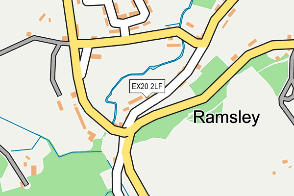 EX20 2LF map - OS OpenMap – Local (Ordnance Survey)