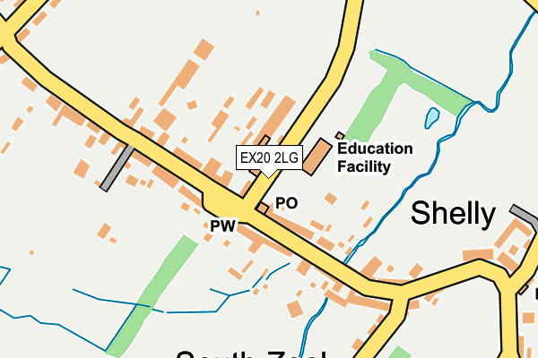 EX20 2LG map - OS OpenMap – Local (Ordnance Survey)