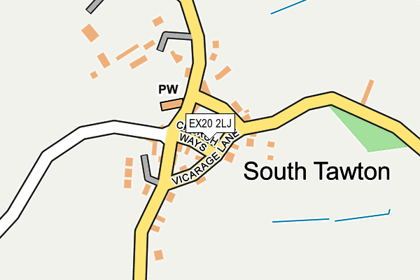 EX20 2LJ map - OS OpenMap – Local (Ordnance Survey)