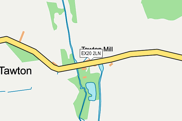 EX20 2LN map - OS OpenMap – Local (Ordnance Survey)